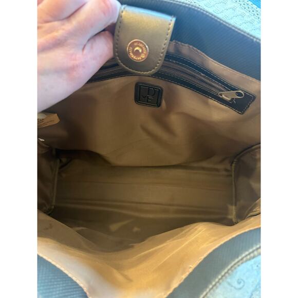 Diane Von Furstenberg LG Gray Canvas Leather Carry-On Weekender/Travel Bag - Picture 9 of 10